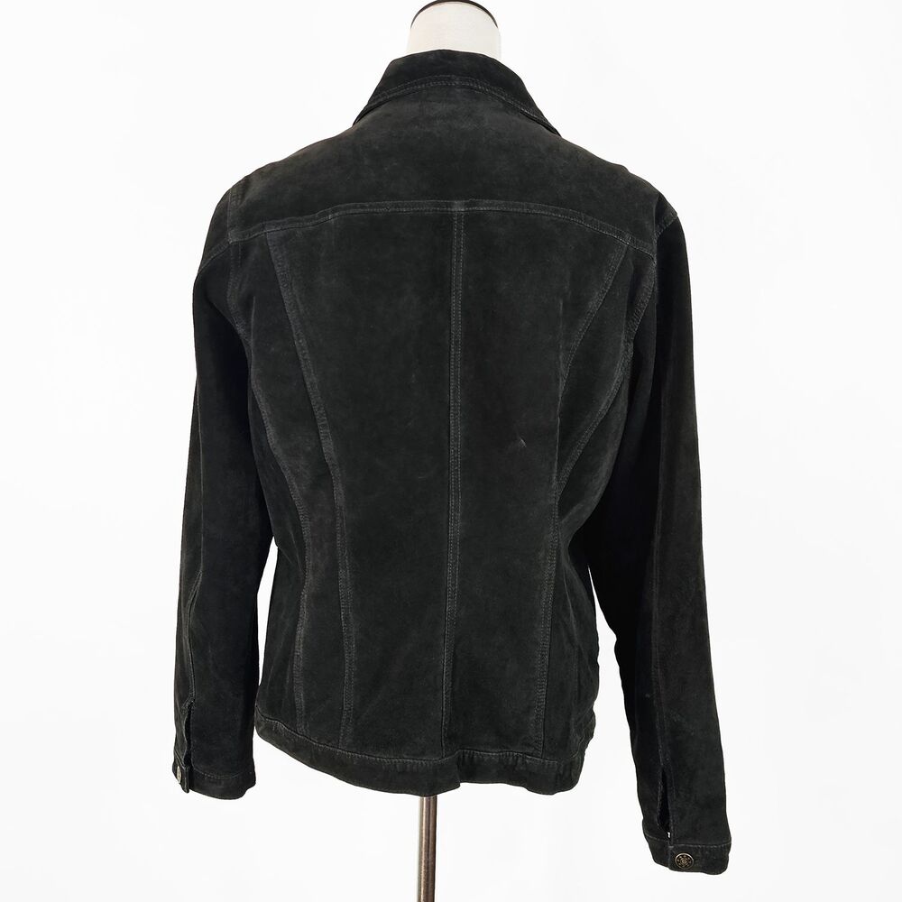 Passports XL Black Suede Leather Jacket - Picture 3 of 7